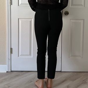 Women's Skinny Black Pants Back Zip With Fake Zip Pockets at front, Sz. 4